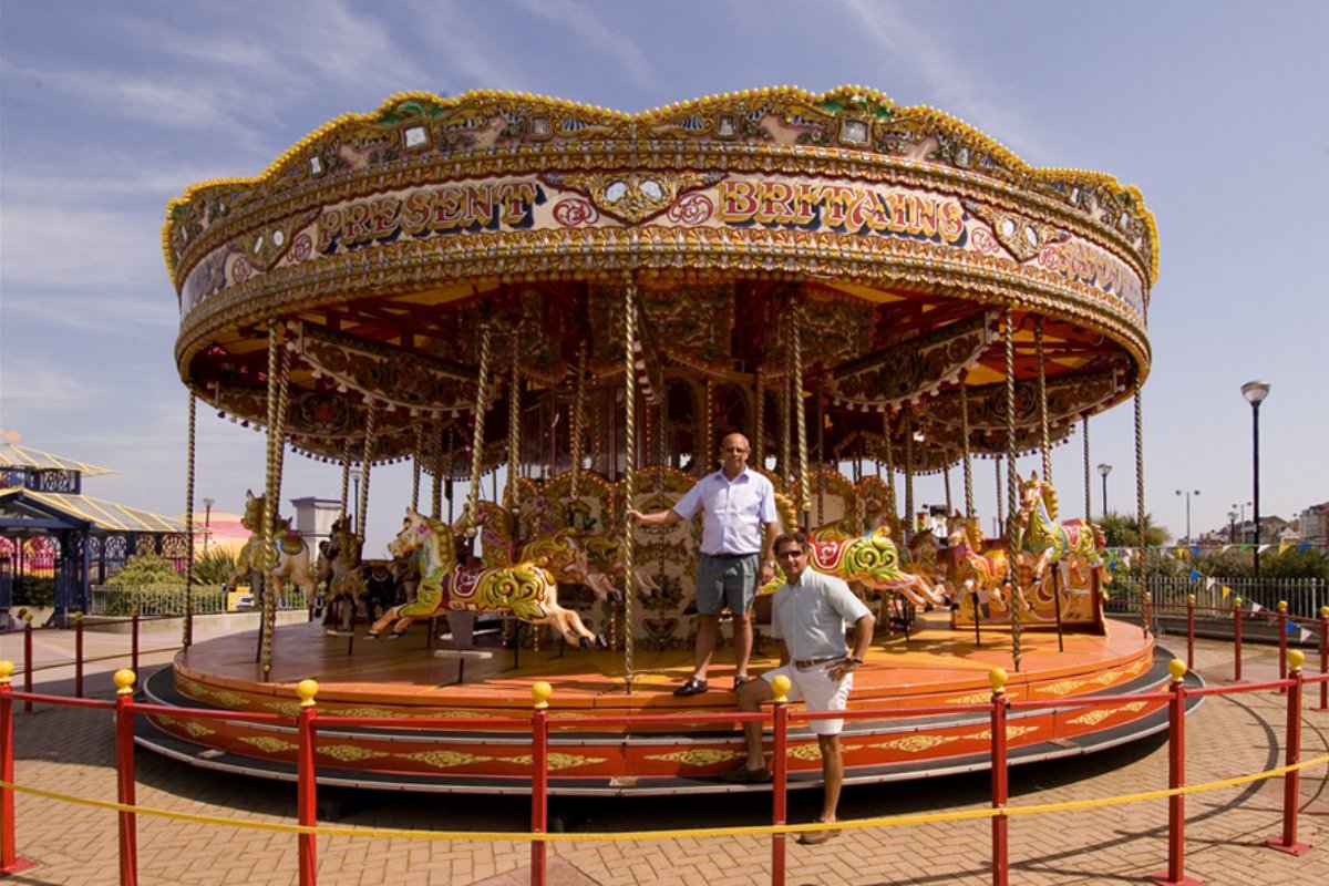 photograph of a fair ground ride at rhyl north wales